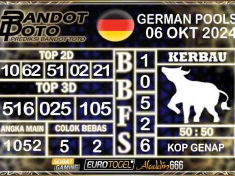 Prediksi Togel German Pools 06 OKTOBER 2024