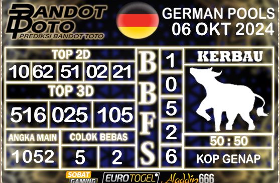 Prediksi Togel German Pools 06 OKTOBER 2024