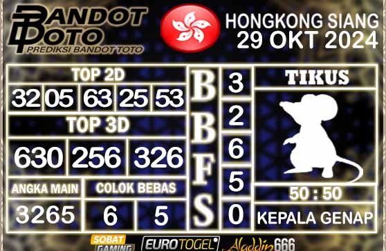 Prediksi Togel HK Siang 29 OKTOBER 2024