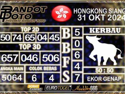 Prediksi Togel HK Siang 31 OKTOBER 2024