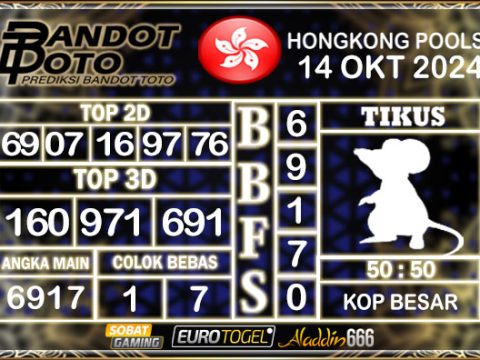 Prediksi Togel Hongkong Pools 14 OKTOBER 2024