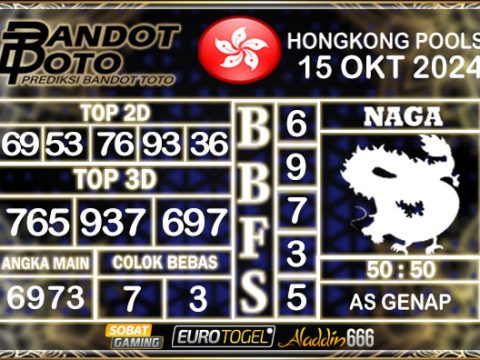 Prediksi Togel Hongkong Pools 15 OKTOBER 2024