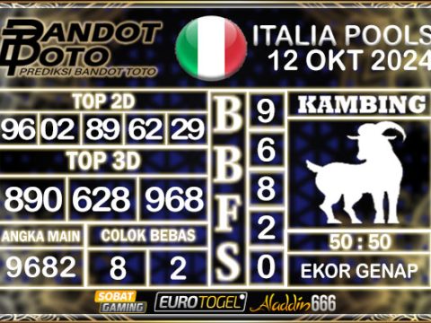 Prediksi Togel Italia Pools 12 OKTOBER 2024