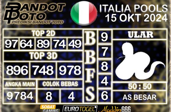 Prediksi Togel Italia Pools 15 OKTOBER 2024