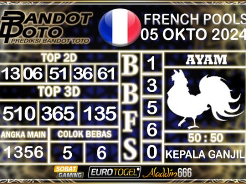 Prediksi Togel Prancis Pools 05 OKTOBER 2024