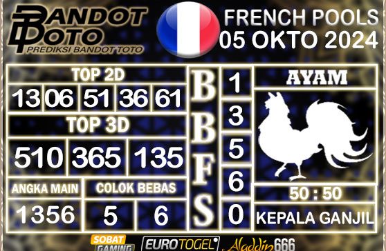 Prediksi Togel Prancis Pools 05 OKTOBER 2024