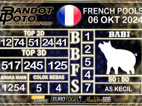 Prediksi Togel Prancis Pools 06 OKTOBER 2024