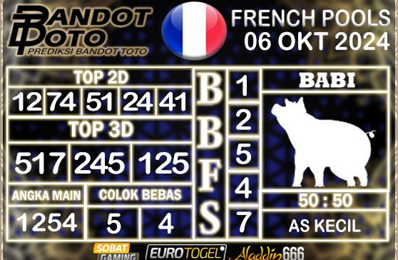 Prediksi Togel Prancis Pools 06 OKTOBER 2024