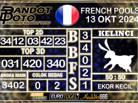 Prediksi Togel Prancis Pools 13 OKTOBER 2024