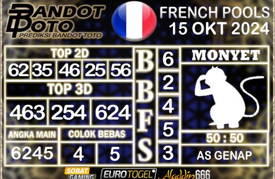 Prediksi Togel Prancis Pools 15 OKTOBER 2024