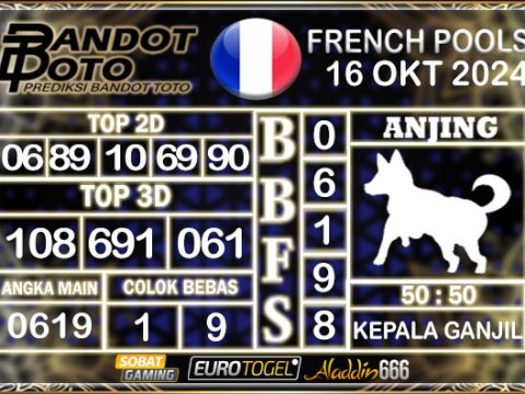 Prediksi Togel Prancis Pools 16 OKTOBER 2024