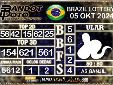 Prediksi Togel Brazil Pools 05 OKTOBER 2024