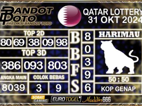 Prediksi Togel Qatar Lottery 31 OKTOBER 2024