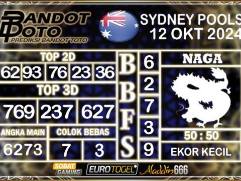 Prediksi Togel Sydney Pools 12 OKTOBER 2024