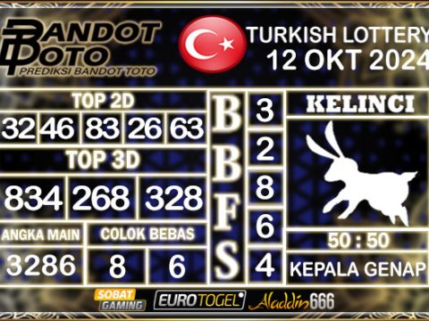 Prediksi Togel Turki Pools 12 OKTOBER 2024