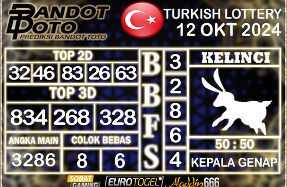 Prediksi Togel Turki Pools 12 OKTOBER 2024