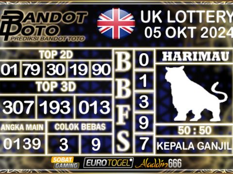 Prediksi Togel UK6D Lottery 05 OKTOBER 2024