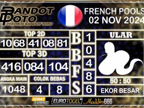 Prediksi Togel Prancis Pools 02 NOVEMBER 2024