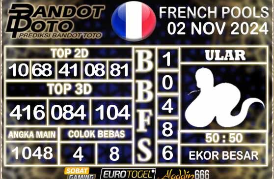 Prediksi Togel Prancis Pools 02 NOVEMBER 2024