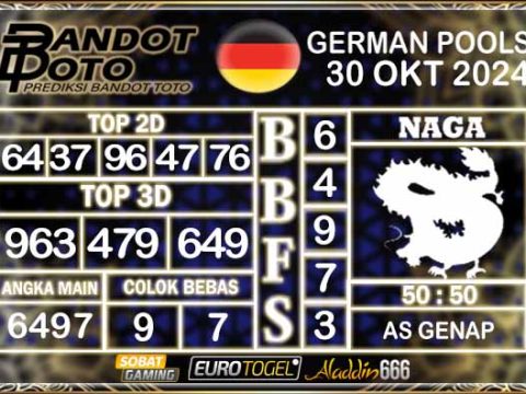 Prediksi Togel German Pools 30 OKTOBER 2024