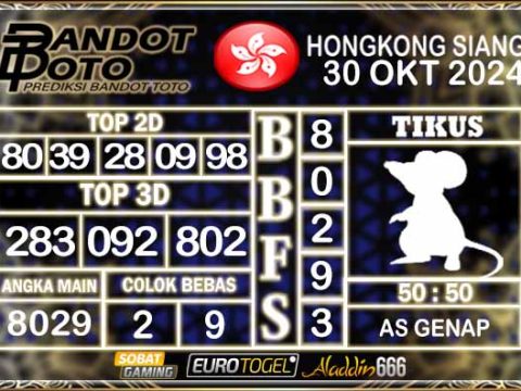 Prediksi Togel HK Siang 30 OKTOBER 2024