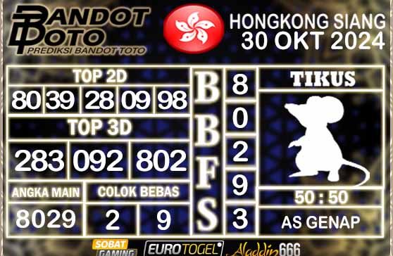 Prediksi Togel HK Siang 30 OKTOBER 2024