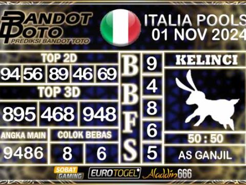 Prediksi Togel Italia Pools 01 NOVEMBER 2024