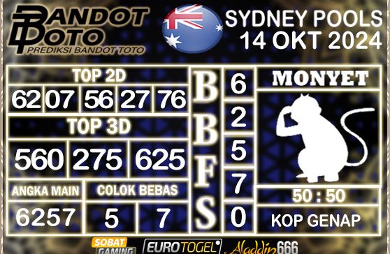 Prediksi Togel Sydney Pools 14 OKTOBER 2024