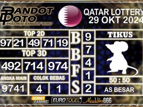 Prediksi Togel Qatar Lottery 29 OKTOBER 2024