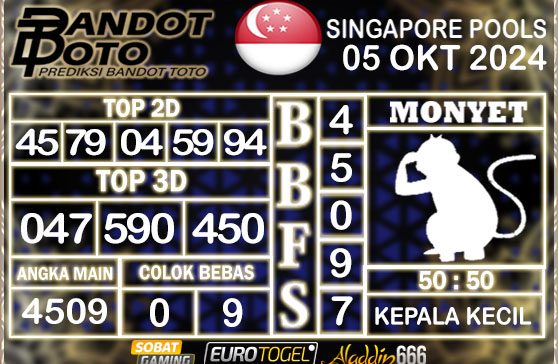 Prediksi Togel Singapore Pools 05 OKTOBER 2024