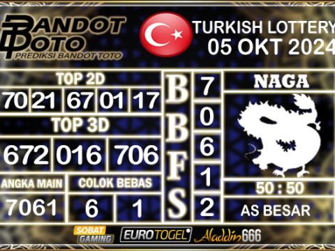 Prediksi Togel Turki Pools 05 OKTOBER 2024