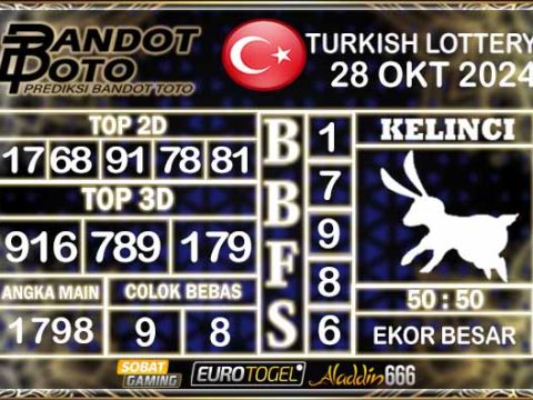 Prediksi Togel Turki Pools 28 OKTOBER 2024