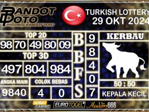 Prediksi Togel Turki Pools 29 OKTOBER 2024