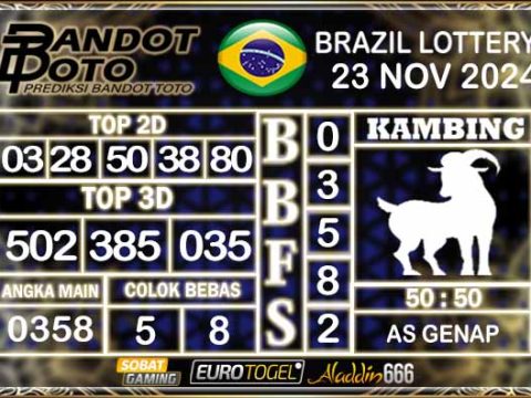 Prediksi Togel Brazil Pools 23 NOVEMBER 2024