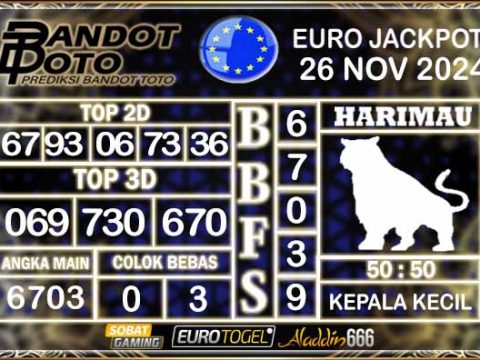 Prediksi Togel Euro Pools 26 NOVEMBER 2024