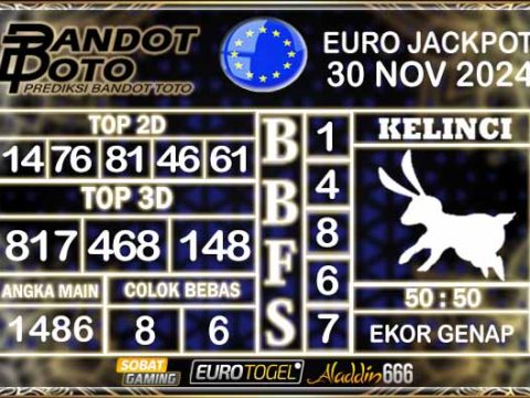 Prediksi Togel Euro Pools 30 NOVEMBER 2024