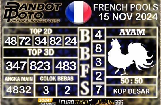 Prediksi Togel Prancis Pools 15 NOVEMBER 2024