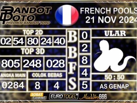 Prediksi Togel Prancis Pools 21 NOVEMBER 2024