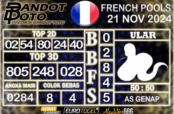 Prediksi Togel Prancis Pools 21 NOVEMBER 2024