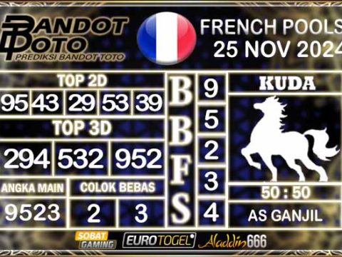 Prediksi Togel Prancis Pools 25 NOVEMBER 2024