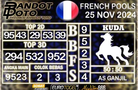 Prediksi Togel Prancis Pools 25 NOVEMBER 2024