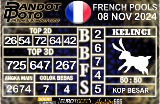 Prediksi Togel Prancis Pools 08 NOVEMBER 2024