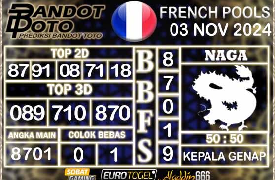 Prediksi Togel Prancis Pools 03 NOVEMBER 2024