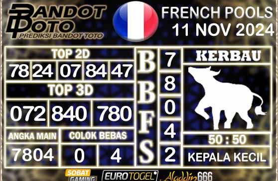 Prediksi Togel Prancis Pools 11 NOVEMBER 2024