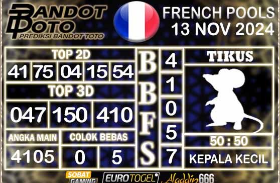 Prediksi Togel Prancis Pools 13 NOVEMBER 2024
