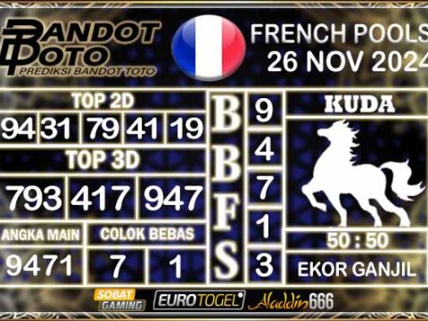 Prediksi Togel Prancis Pools 26 NOVEMBER 2024