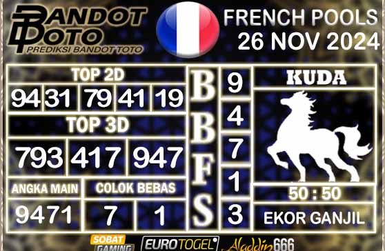 Prediksi Togel Prancis Pools 26 NOVEMBER 2024