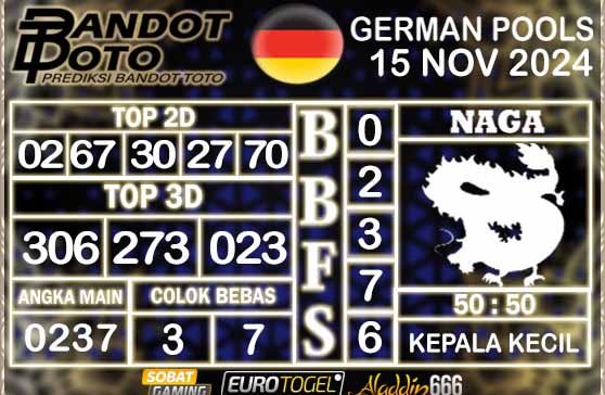 Prediksi Togel German Pools 15 NOVEMBER 2024