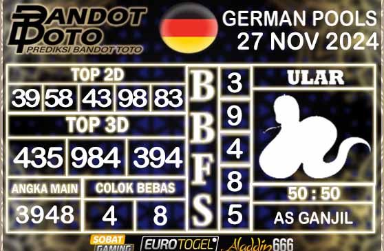 Prediksi Togel German Pools 27 NOVEMBER 2024