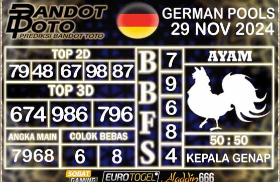 Prediksi Togel German Pools 29 NOVEMBER 2024